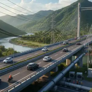 Infrastruktur jalan, jembatan, dan utilitas